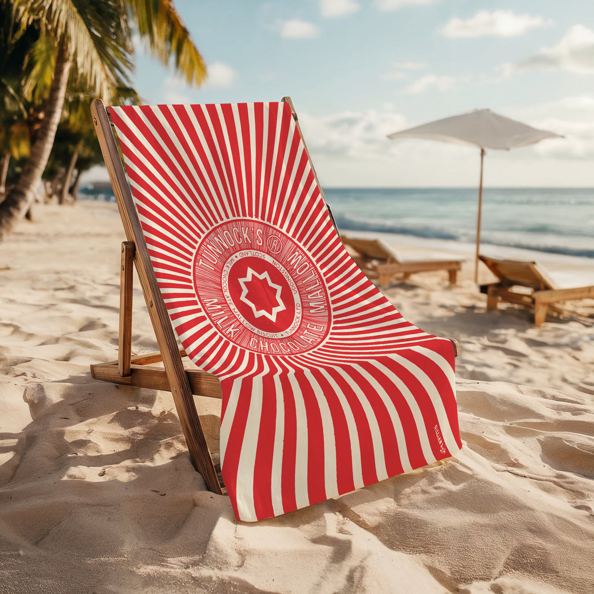 Tea Cake Wrapper Beach Towel