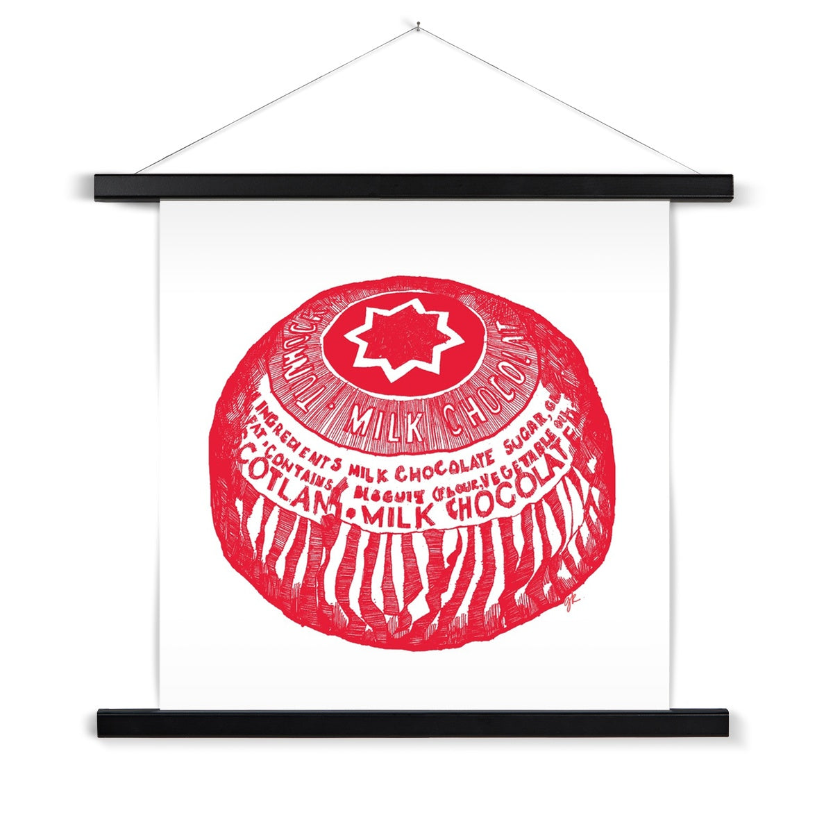 Tunnock's Tea Cake Fine Art Print with Hanger