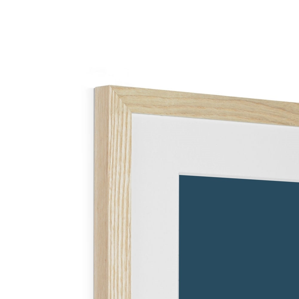 Mapped Out Petrol Blue Framed & Mounted Print