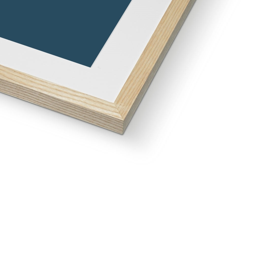 Mapped Out Petrol Blue Framed & Mounted Print