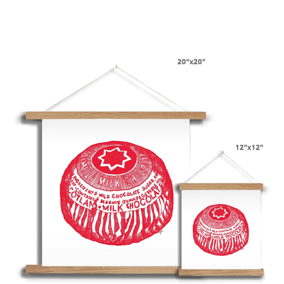 Tunnock's Tea Cake Fine Art Print with Hanger