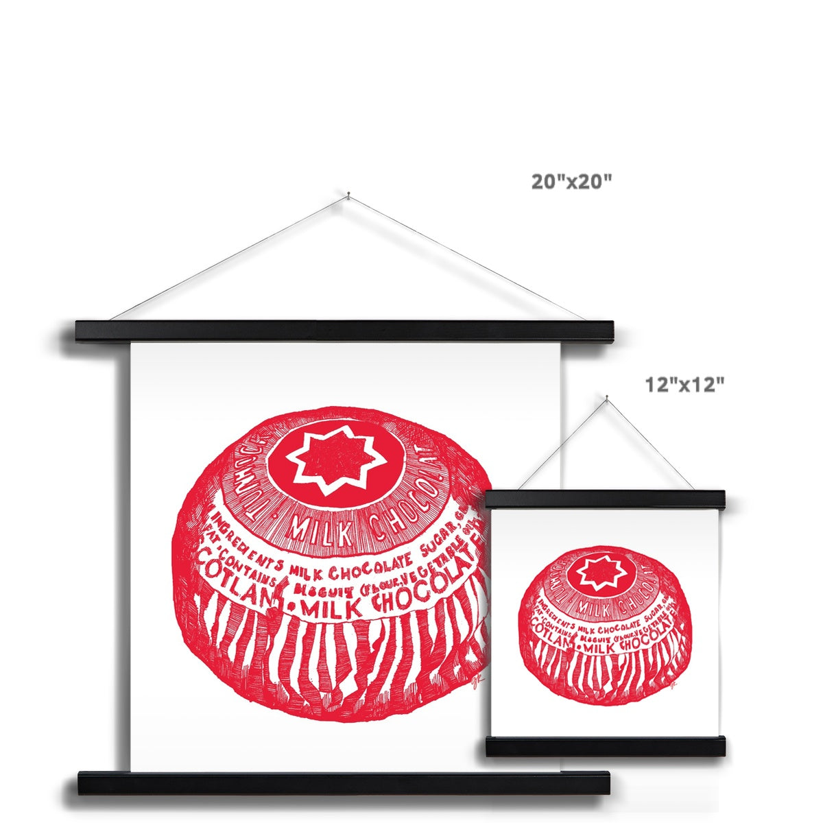 Tunnock's Tea Cake Fine Art Print with Hanger