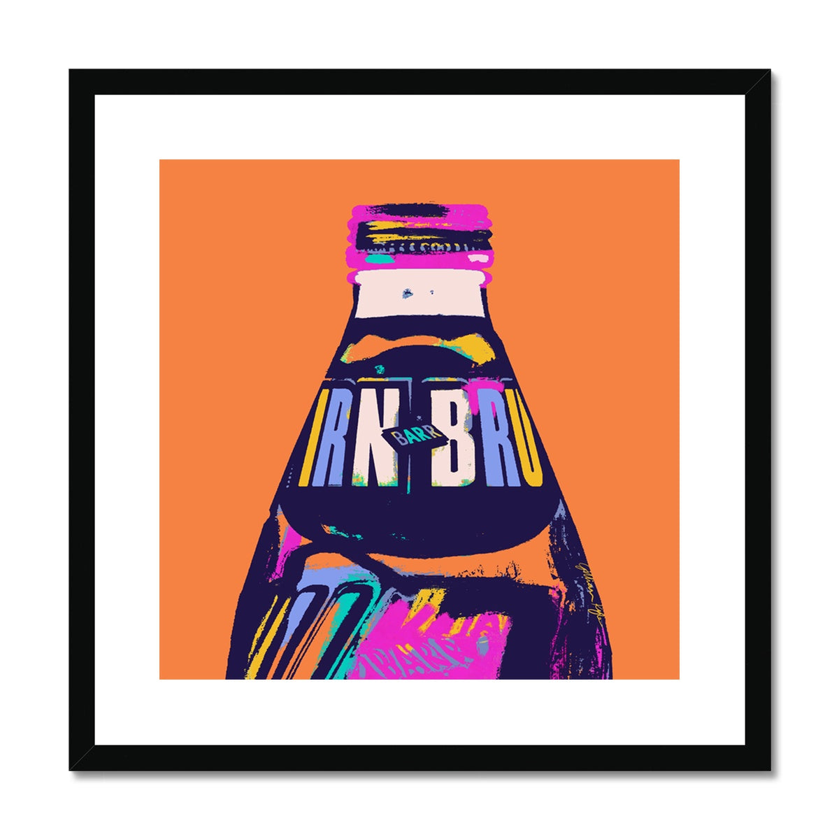 IRN-BRU Colourful Framed & Mounted Print