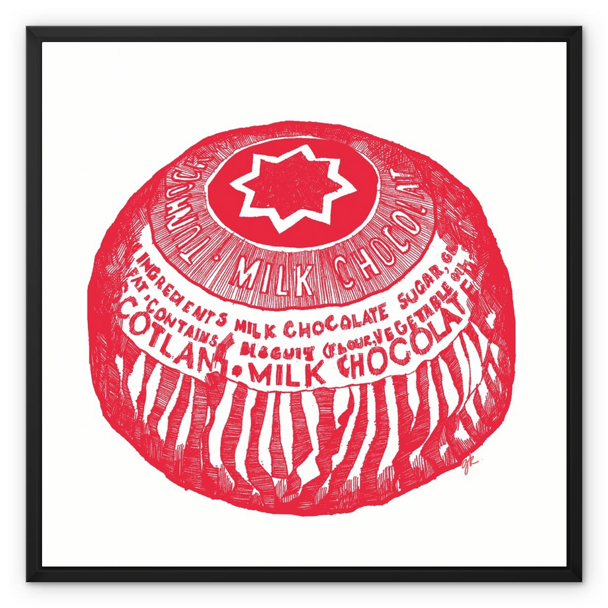 Tunnock's Tea Cake Framed Canvas