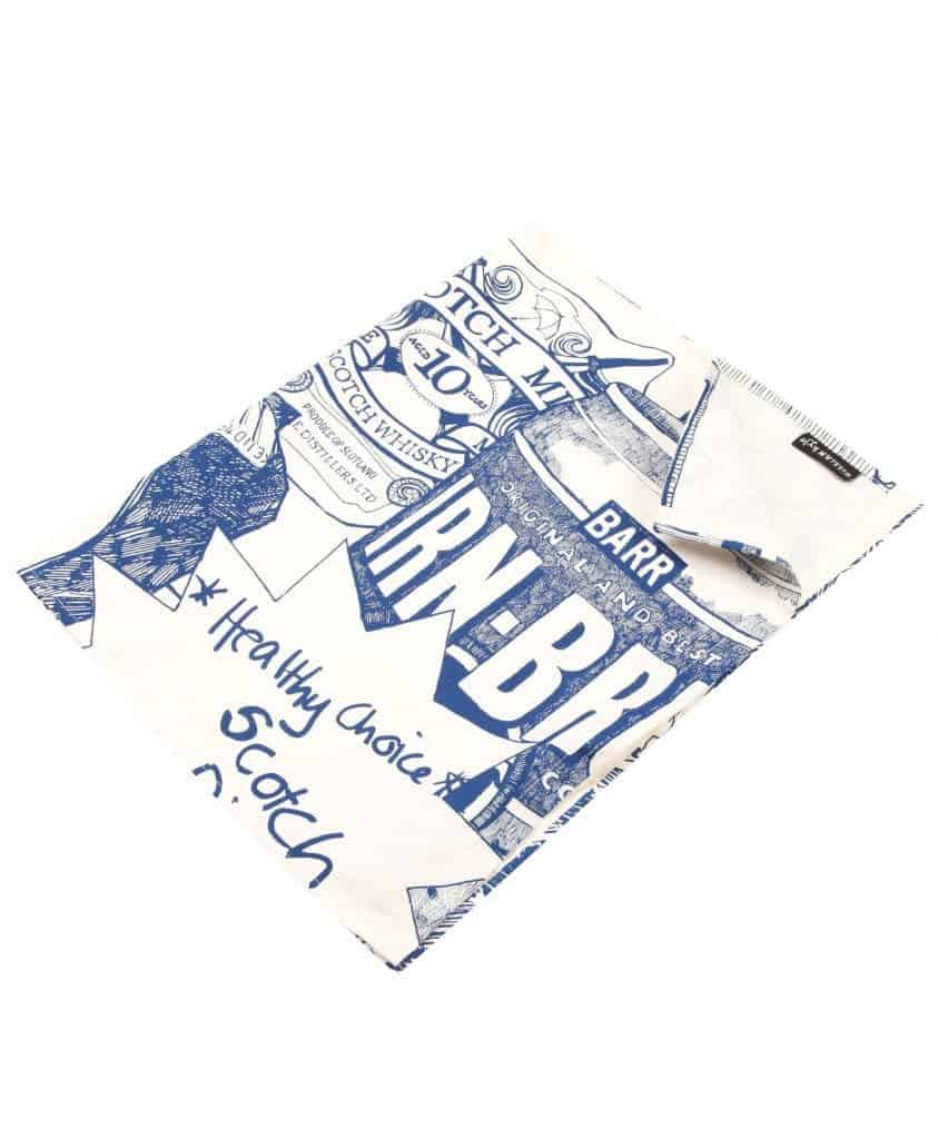 Kitchen Tea Towel with Scottish Breakfast design by Gillian Kyle (zoom)