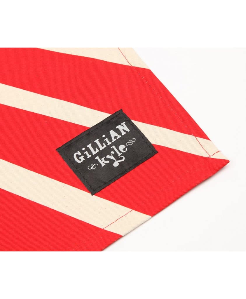 Gillian Kyle branding label on Tunnock's Teacake Tea Towel