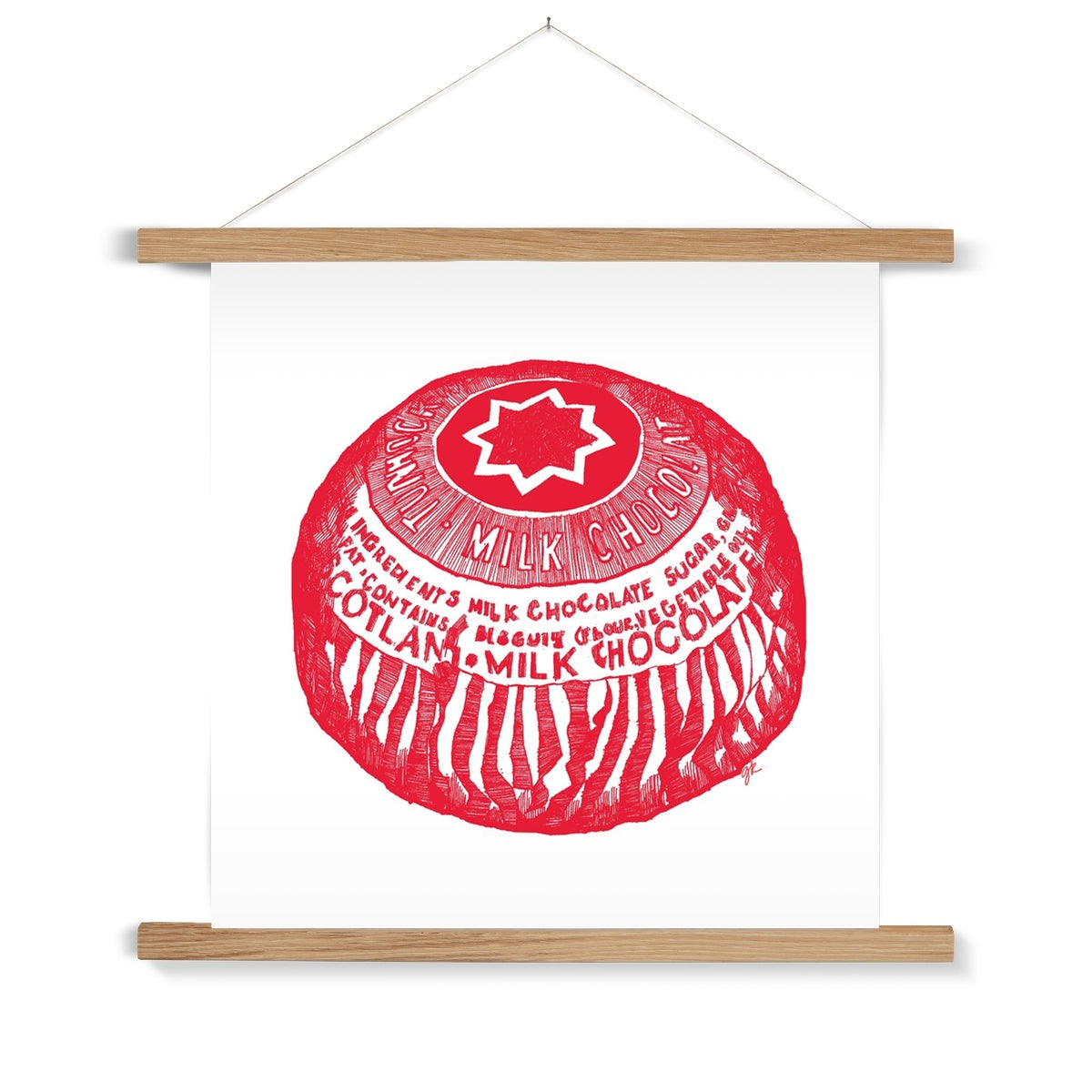 Tunnock's Tea Cake Fine Art Print with Hanger