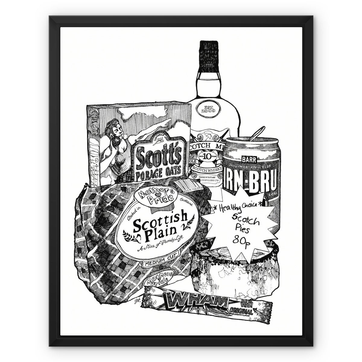 Scottish Breakfast Framed Canvas