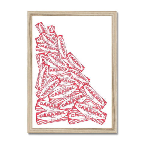 Caramel Cascade Framed Print