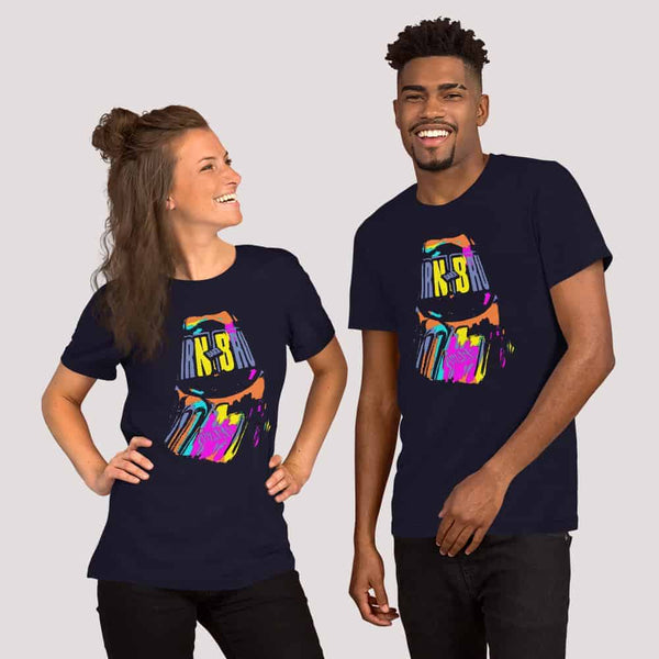 Irn Bru Scottish T shirt in navy from Scottish artist Gillian Kyle