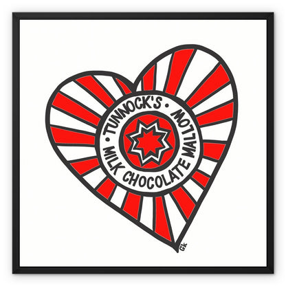 I Heart Tunnock's Framed Canvas