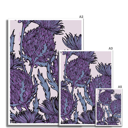 Lilac Thistles Fine Art Print