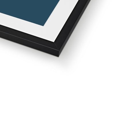 Mapped Out Petrol Blue Framed & Mounted Print