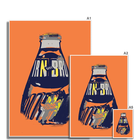 IRN-BRU Abstract Bottle Fine Art Print