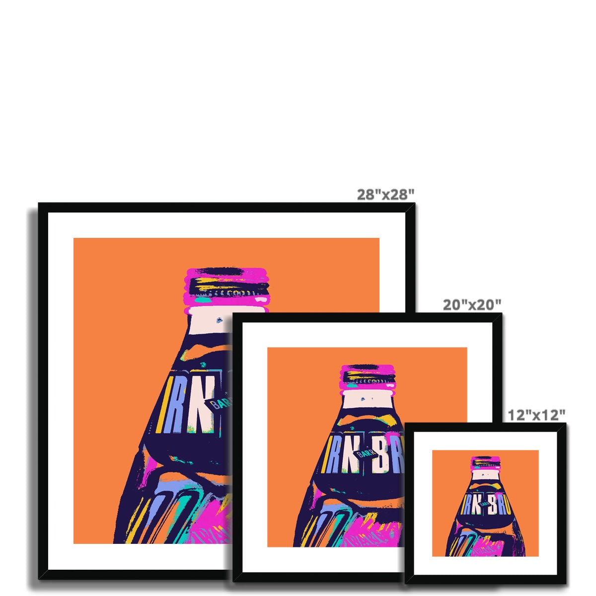 IRN-BRU Colourful Framed & Mounted Print