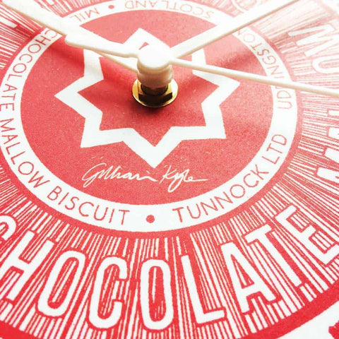 gillian-kyle-scottish-wall-clocks-tunnocks-teacake-wrapper-wall-clock-detail-1