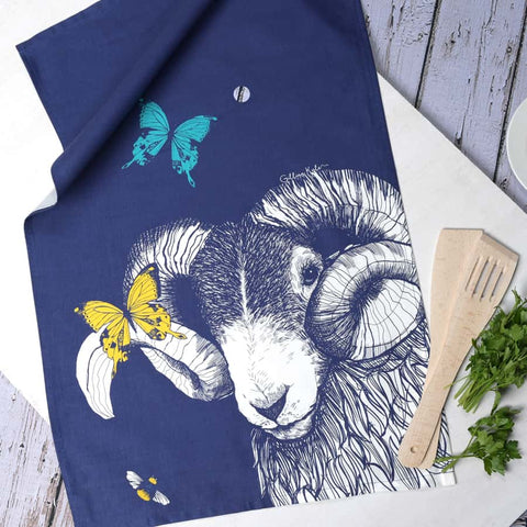 ram-butterflies-bees-tea-towel-gillian-kyle