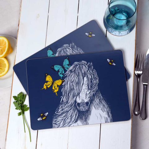 shetland-pony-butterflies-bees-placemats-gillian-kyle