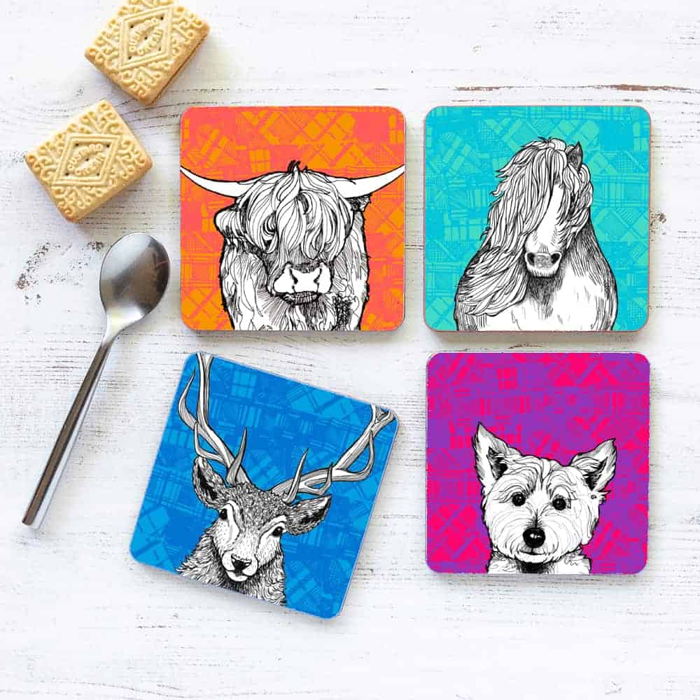 tartan-animals-coasters-all-2