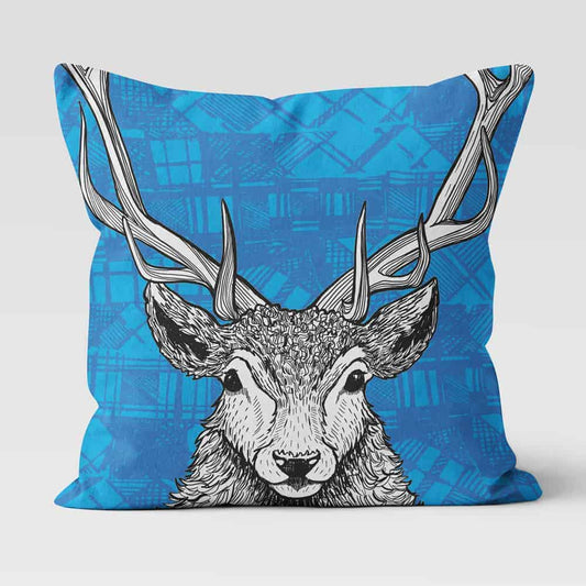 tartan-animals-stag-cushion-gilliankyle