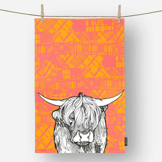 tartan-cow-tea-towel-gilliankyle