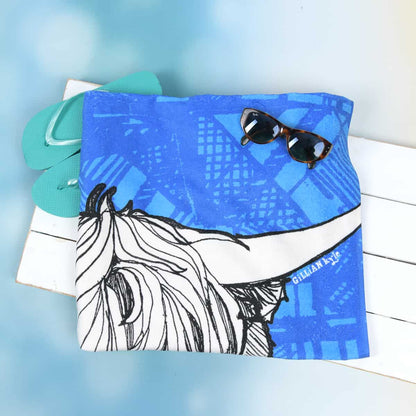 tartan-highland-cow-scottish-beach-towel-gillian-kyle-2