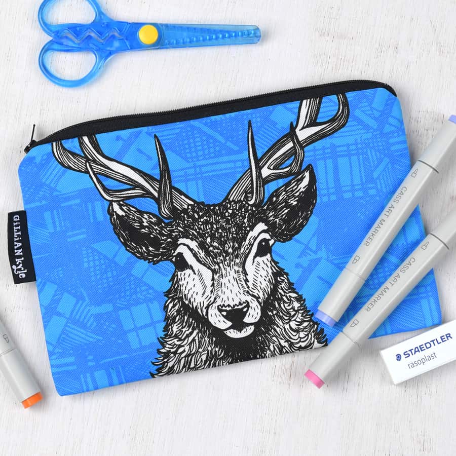 tartan-highland-stag-pouch-pencil-case-5