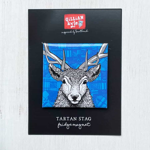 tartan-stag-fridge-magnet-gilliankyle