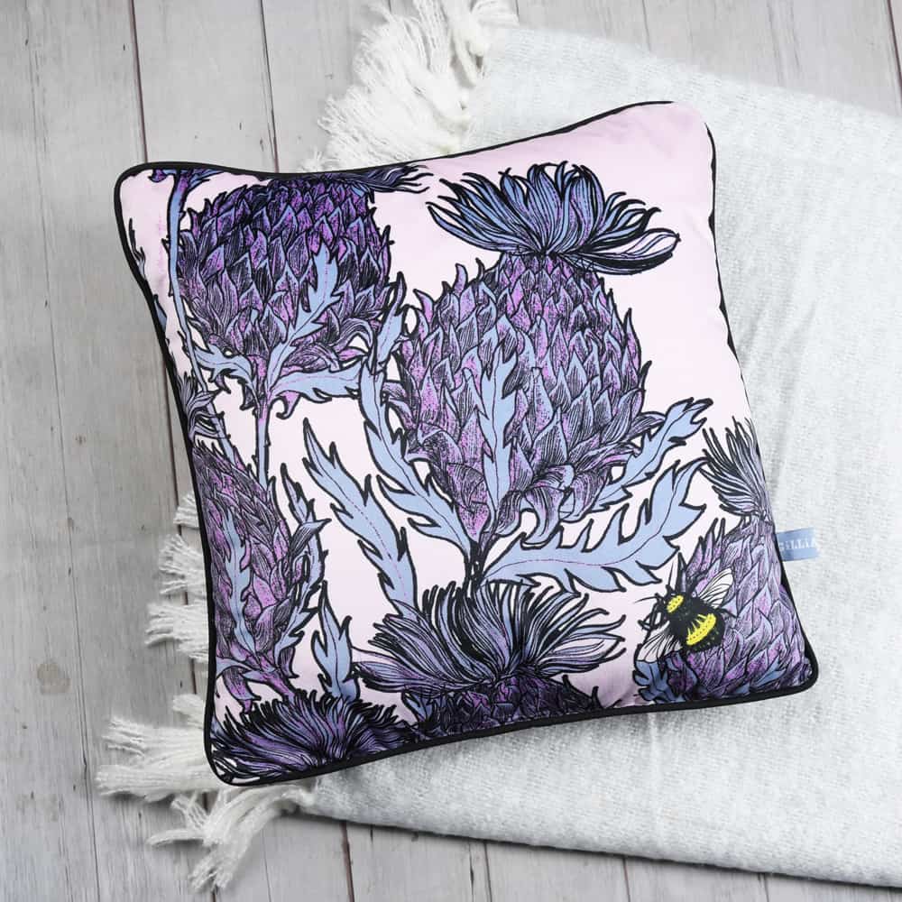 thistle-piped-velvet-cushion-gilliankyle